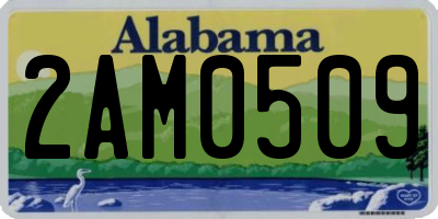 AL license plate 2AM0509