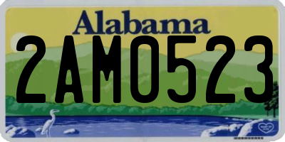 AL license plate 2AM0523