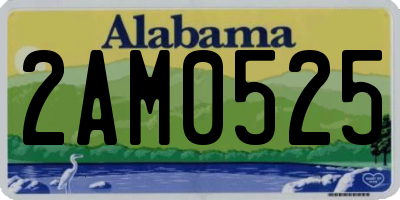 AL license plate 2AM0525