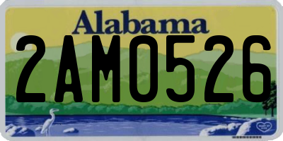 AL license plate 2AM0526