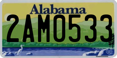 AL license plate 2AM0533