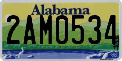 AL license plate 2AM0534