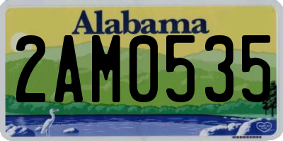 AL license plate 2AM0535