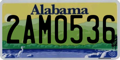 AL license plate 2AM0536