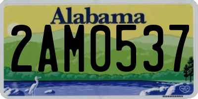 AL license plate 2AM0537