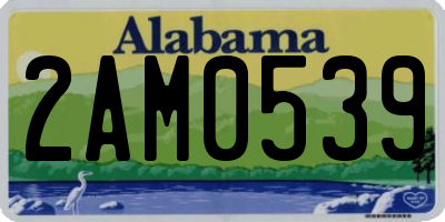 AL license plate 2AM0539