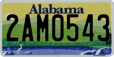 AL license plate 2AM0543