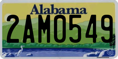 AL license plate 2AM0549