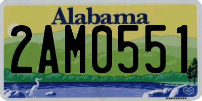 AL license plate 2AM0551