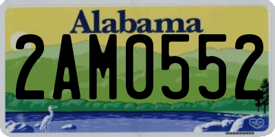 AL license plate 2AM0552