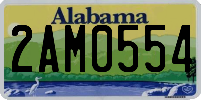 AL license plate 2AM0554
