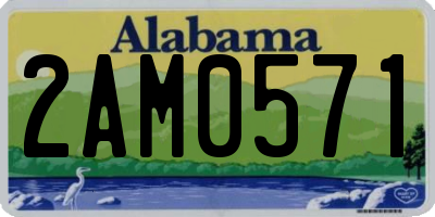AL license plate 2AM0571