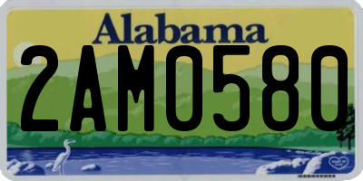 AL license plate 2AM0580