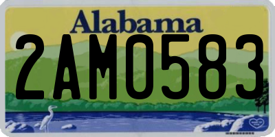 AL license plate 2AM0583