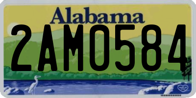 AL license plate 2AM0584