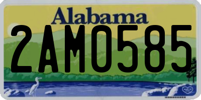 AL license plate 2AM0585