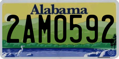 AL license plate 2AM0592