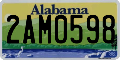 AL license plate 2AM0598