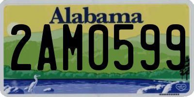 AL license plate 2AM0599