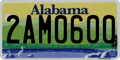 AL license plate 2AM0600