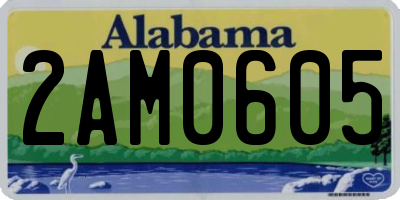 AL license plate 2AM0605