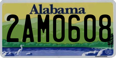 AL license plate 2AM0608