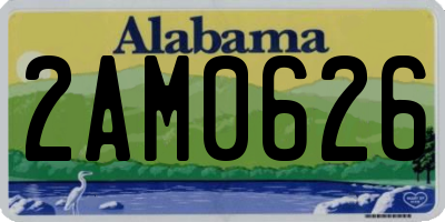 AL license plate 2AM0626