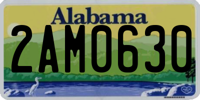 AL license plate 2AM0630