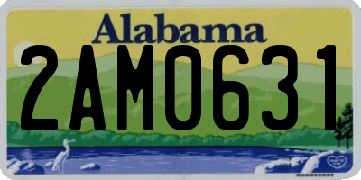 AL license plate 2AM0631