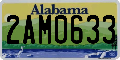AL license plate 2AM0633