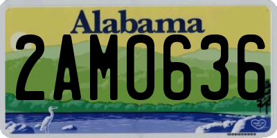 AL license plate 2AM0636
