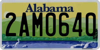 AL license plate 2AM0640