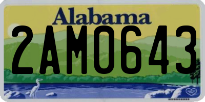 AL license plate 2AM0643