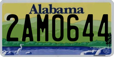 AL license plate 2AM0644