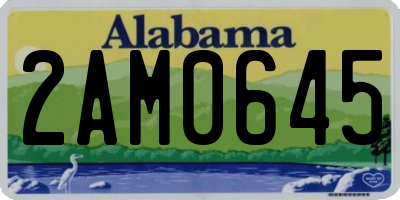 AL license plate 2AM0645