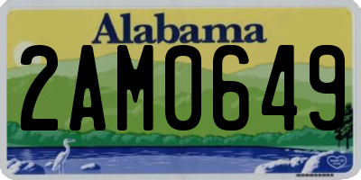 AL license plate 2AM0649