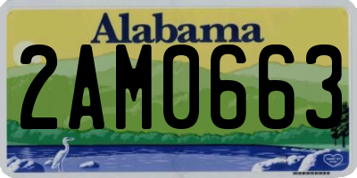 AL license plate 2AM0663