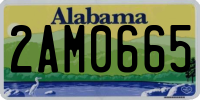 AL license plate 2AM0665