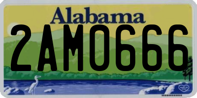 AL license plate 2AM0666