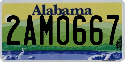 AL license plate 2AM0667