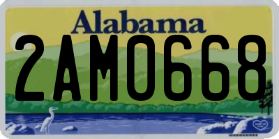 AL license plate 2AM0668