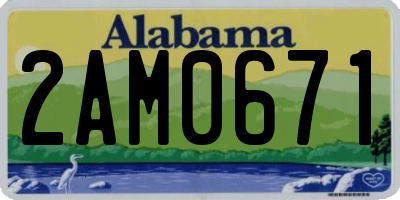AL license plate 2AM0671