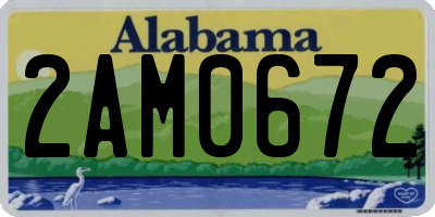 AL license plate 2AM0672