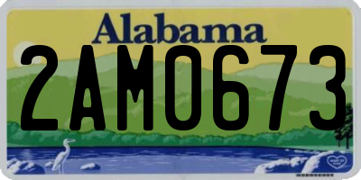 AL license plate 2AM0673