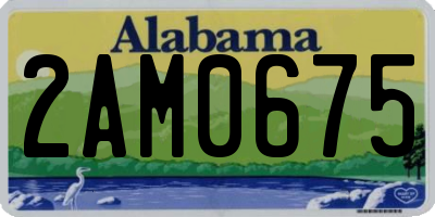 AL license plate 2AM0675