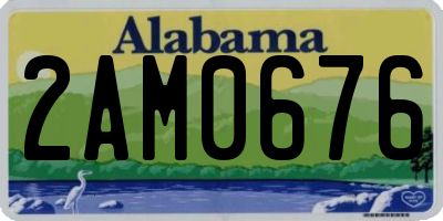 AL license plate 2AM0676