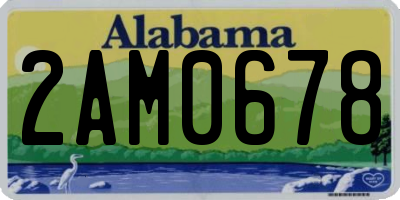 AL license plate 2AM0678