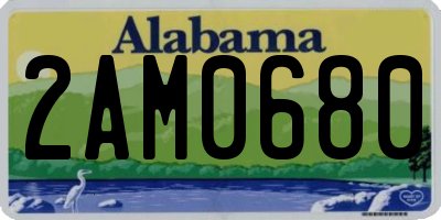 AL license plate 2AM0680