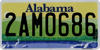 AL license plate 2AM0686