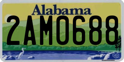 AL license plate 2AM0688